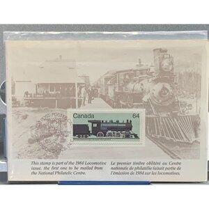 1984 Canada 64¢ Locomotive Stamp First Day Cover National Philatelic Centre